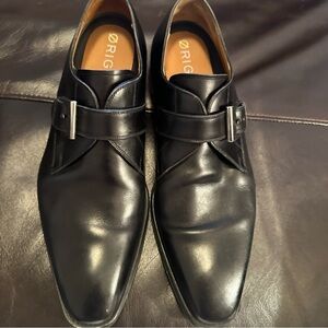 Magnanni Mens Marcó II Sz 11 Monk Strap Black Leather